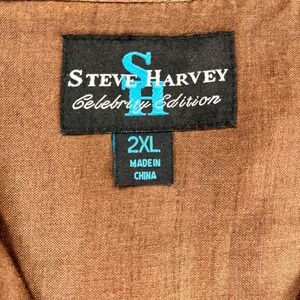 100% linen Steve Harvey Pants/Shirt 2XL(42X34) new without tags‎ Celebrity Brown